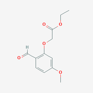 molecular formula C12H14O5 B8419428 Ethyl 2-(2-formyl-5-methoxyphenoxy)acetate 