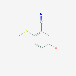 molecular formula C9H9NOS B8419477 5-Methoxy-2-(methylsulfanyl)benzonitrile 