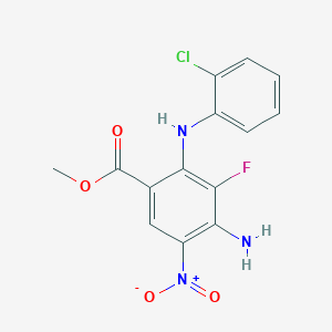 4-Amino-2-(2-chloro-phenylamino)-3-fluoro-5-nitro-benzoic acid methyl ester