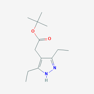 molecular formula C13H22N2O2 B8419556 (3,5-diethyl-1H-pyrazol-4-yl)-acetic acid tert-butyl ester 