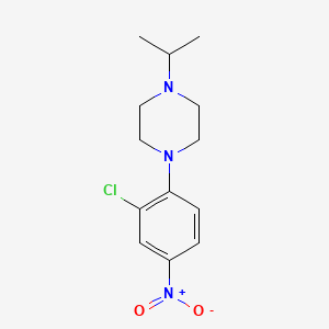 molecular formula C13H18ClN3O2 B8419622 1-(2-Chloro-4-nitro-phenyl)-4-isopropyl-piperazine CAS No. 915020-66-5