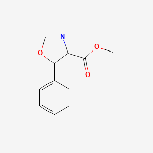 molecular formula C11H11NO3 B8419723 4-Methoxycarbonyl-5-phenyl-2-oxazoline 