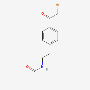 molecular formula C12H14BrNO2 B8419831 N-[2-(4-Bromoacetyl-phenyl)-ethyl]-acetamide 