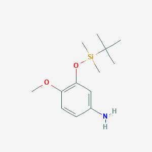 molecular formula C13H23NO2Si B8419846 3-(tert-Butyldimethylsilanyloxy)-4-methoxyphenylamine 