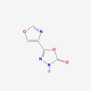 molecular formula C5H3N3O3 B8419861 5-Oxazol-4-yl-3H-[1,3,4]oxadiazol-2-one 