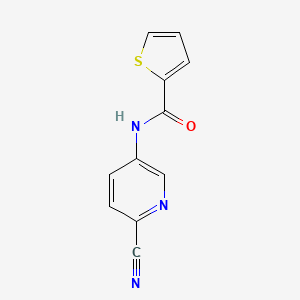 molecular formula C11H7N3OS B8419871 N-(6-cyanopyridin-3-yl)thiophene-2-carboxamide 