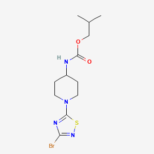 molecular formula C12H19BrN4O2S B8419894 Isobutyl 1-(3-bromo-1,2,4-thiadiazol-5-yl)piperidin-4-ylcarbamate 
