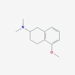 molecular formula C13H19NO B8419942 N,N-Dimethyl-5-methoxytetralin-2-amine 
