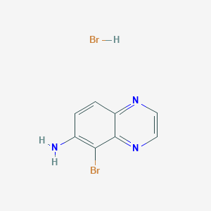 molecular formula C8H7Br2N3 B8419948 6-Amino-5-bromoquinoxaline hydrobromide CAS No. 59803-96-2