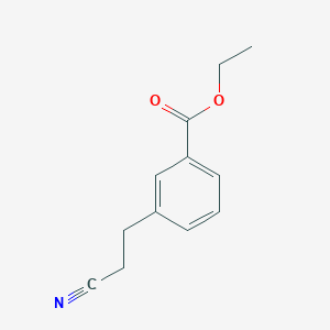 molecular formula C12H13NO2 B8419958 3-(2-Cyanoethyl)benzoic acid ethyl ester 
