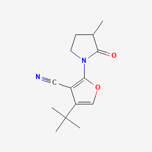 4-Tert-butyl-2-(3-methyl-2-oxopyrrolidin-1-yl)furan-3-carbonitrile