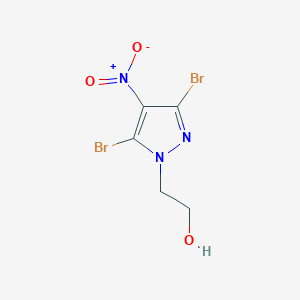 molecular formula C5H5Br2N3O3 B8420017 3,5-Dibromo-1-(2'-hydroxyethyl)-4-nitropyrazole 