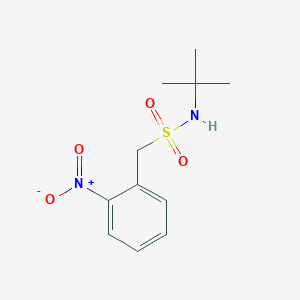 molecular formula C11H16N2O4S B8420024 N-(1,1-dimethylethyl)-2-nitrobenzenemethanesulfonamide 