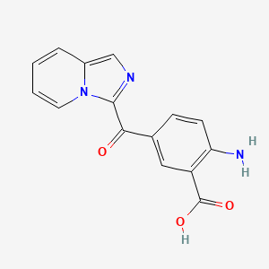 molecular formula C15H11N3O3 B8420051 2-Amino-5-(imidazo[1,5-a]pyridin-3-ylcarbonyl)benzoic acid 