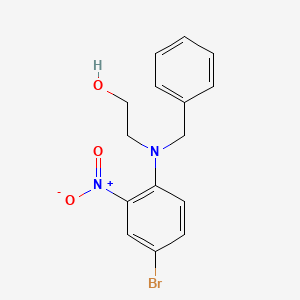 molecular formula C15H15BrN2O3 B8420072 2-[Benzyl-(4-bromo-2-nitro-phenyl)-amino]-ethanol 