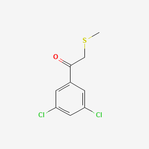 molecular formula C9H8Cl2OS B8420117 1-(3,5-Dichlorophenyl)-2-methylthio-1-ethanone CAS No. 154260-27-2