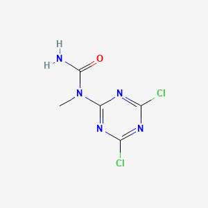 molecular formula C5H5Cl2N5O B8420149 N-(2,4-dichloro-s-triazin-6-yl)-N-methyl-urea 
