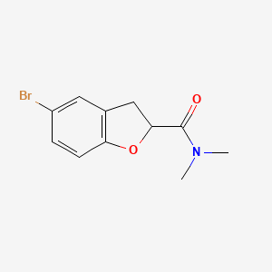 molecular formula C11H12BrNO2 B8420163 5-bromo-N,N-dimethyl-2,3-dihydro-1-benzofuran-2-carboxamide 