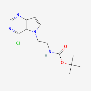 tert-butyl 2-(4-chloro-5H-pyrrolo[3,2-d]pyrimidin-5-yl)ethylcarbamate