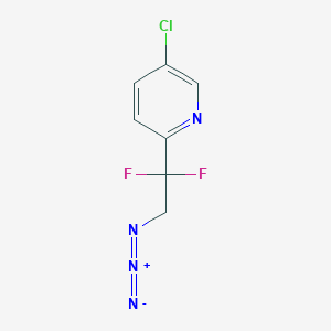 molecular formula C7H5ClF2N4 B8420200 2-(2-Azido-1,1-difluoro-ethyl)-5-chloro-pyridine 