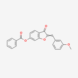2-[(3-methoxyphenyl)methylene]-6-benzoyloxy-3(2H)-benzofuranone
