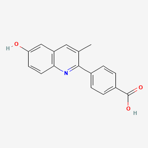 molecular formula C17H13NO3 B8420247 4-(6-Hydroxy-3-methylquinolin-2-yl)benzoic acid 