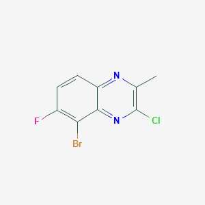 molecular formula C9H5BrClFN2 B8420276 5-Bromo-3-chloro-6-fluoro-2-methylquinoxaline 