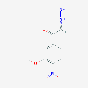 molecular formula C9H7N3O4 B8420280 2-Diazo-1-(3-methoxy-4-nitro-phenyl)-ethanone 