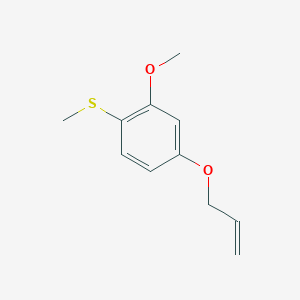 molecular formula C11H14O2S B8420300 4-(Allyloxy)-2-methoxy-1-(methylsulfanyl)benzene 