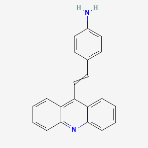 molecular formula C21H16N2 B8420335 9-(4-Aminostyryl)acridine 