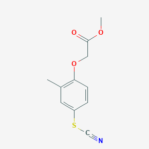 molecular formula C11H11NO3S B8420475 (2-Methyl-4-thiocyanato-phenoxy)-acetic acid methyl ester 