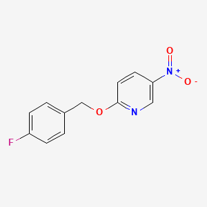 molecular formula C12H9FN2O3 B8420485 2-(4-Fluoro-benzyloxy)-5-nitro-pyridine 