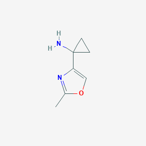 molecular formula C7H10N2O B8420501 1-(2-Methyloxazol-4-yl)cyclopropanamine 