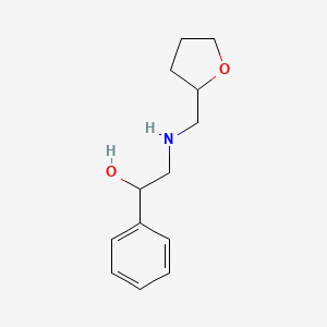 molecular formula C13H19NO2 B8420507 alpha-[[(Tetrahydrofuran-2-ylmethyl)amino]methyl]benzenemethanol 