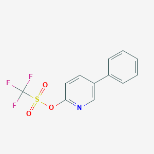 molecular formula C12H8F3NO3S B8420542 5-Phenylpyridin-2-yl trifluoromethanesulfonate 