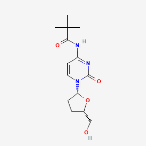 molecular formula C14H21N3O4 B8420579 N-[1-[(2R,5S)-5-(hydroxymethyl)tetrahydrofuran-2-yl]-2-oxo-pyrimidin-4-yl]-2,2-dimethyl-propanamide 