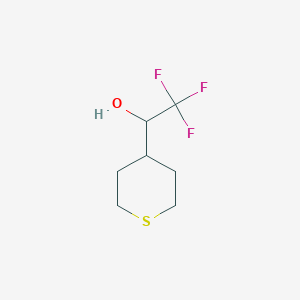 molecular formula C7H11F3OS B8420621 2,2,2-trifluoro-1-(tetrahydro-2H-thiopyran-4-yl)ethanol 