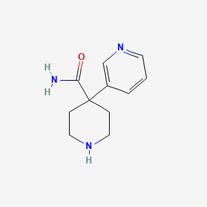 molecular formula C11H15N3O B8420663 4-(Pyridin-3-yl)piperidine-4-carboxamide 