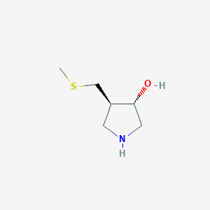 molecular formula C6H13NOS B8420673 (3S,4R)-3-Hydroxy-4-(methylthiomethyl)-pyrrolidine 