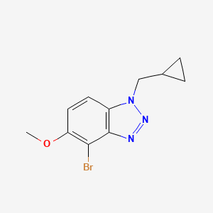 molecular formula C11H12BrN3O B8420685 4-bromo-1-(cyclopropylmethyl)-5-methoxy-1H-benzotriazole 