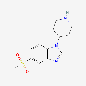 molecular formula C13H17N3O2S B8420731 5-(methylsulfonyl)-1-piperidin-4-yl-1H-benzimidazole 
