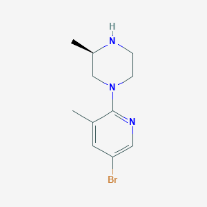 1-(5-Bromo-3-methyl-pyridin-2-yl)-3-(R)-methyl-piperazine