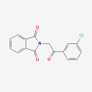 molecular formula C16H10ClNO3 B8420864 2-(2-(3-Chlorophenyl)-2-oxoethyl)isoindoline-1,3-dione 
