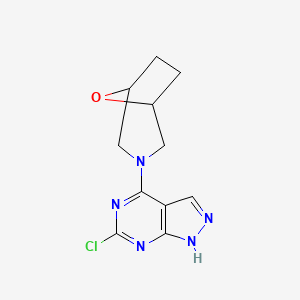 3-(6-chloro-1H-pyrazolo[3,4-d]pyrimidin-4-yl)-8-oxa-3-azabicyclo[3.2.1]octane