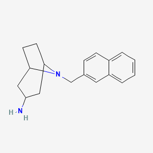 molecular formula C18H22N2 B8420926 N-[8-(naphthalen-2-ylmethyl)-8-azabicyclo[3.2.1]oct-3-yl]amine 