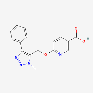 molecular formula C16H14N4O3 B8420952 6-(3-Methyl-5-phenyl-3H-[1,2,3]triazol-4-ylmethoxy)-nicotinic acid 
