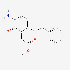 Methyl [3-amino-1,2-dihydro-2-oxo-6-phenethyl-1-pyridyl]acetate