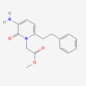 molecular formula C16H18N2O3 B8420965 Methyl [3-amino-1,2-dihydro-2-oxo-6-phenethyl-1-pyridyl]acetate 