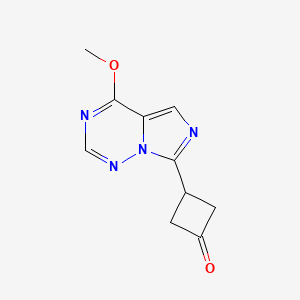 molecular formula C10H10N4O2 B8420972 3-(4-Methoxyimidazo[5,1-f][1,2,4]triazin-7-yl)cyclobutanone 