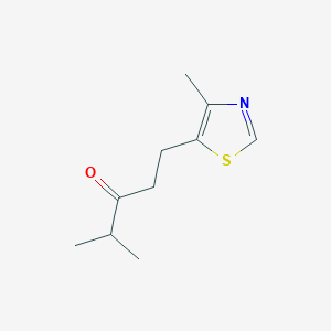molecular formula C10H15NOS B8420990 4-Methyl-1-(4-methyl-thiazol-5-yl)-pentan-3-one 